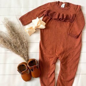 Carter's 12M Burnt Orange Sweater Jumpsuit